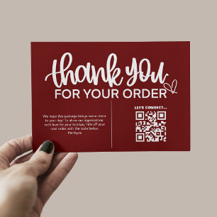 QR Code Thank For Your Purchase Package Insert