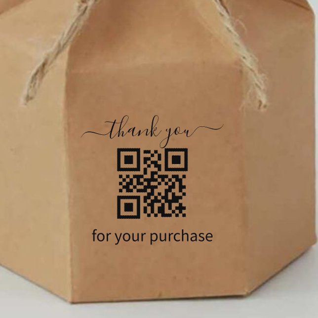 QR code thank you for your purchase Rubber Stamp (Creator Uploaded)