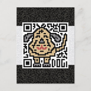 QR Code the Dog Postcard