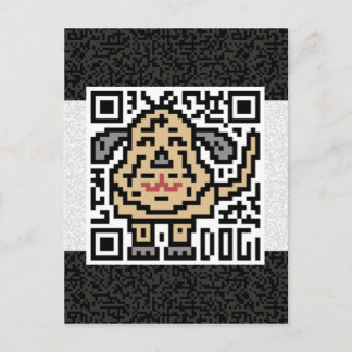 QR Code the Dog Postcard