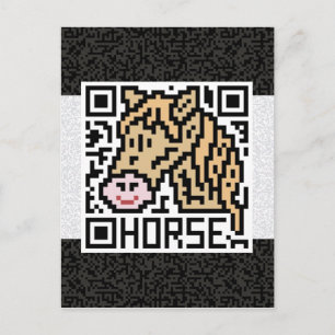 QR Code the Horse Postcard