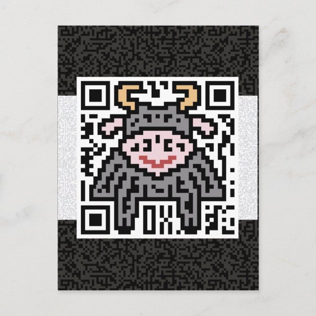 QR Code the Ox Postcard (Front)