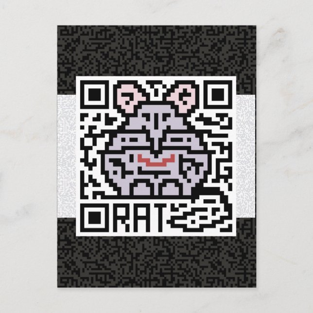 QR Code the Rat Postcard (Front)