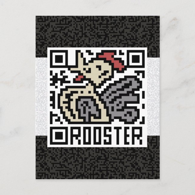 QR Code the Rooster Postcard (Front)