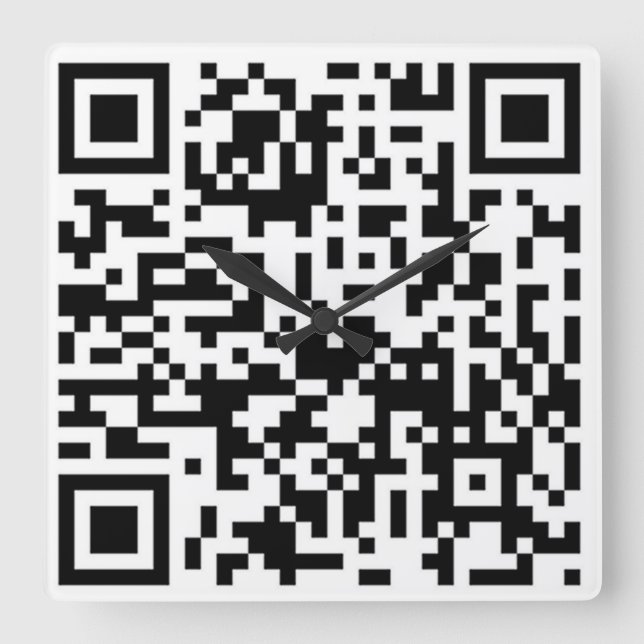 QR code - time is but a concept man imagination Square Wall Clock (Front)
