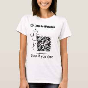 Qr Code Tshirts Links to Websites Scan if you Dare