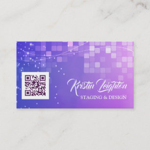 QR Code Ultra Violet Template Business Card