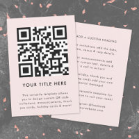 QR Code Upload | Blush Pink Modern Minimalist