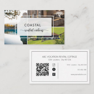 QR Code Vacation Rental Guest House Business Card