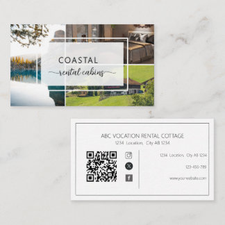 QR Code Vacation Rental Guest House Business Card