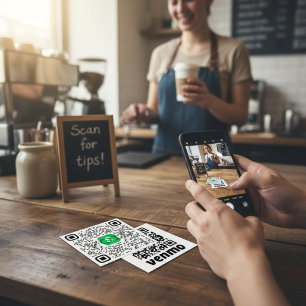 QR Code Venmo Cash App Profile Card