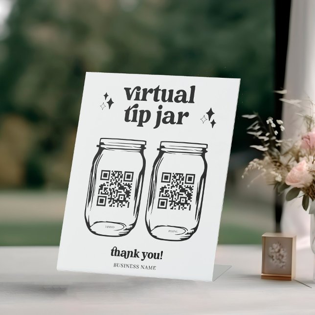 QR Code Virtual Tip Jar Pedestal Sign (Creator Uploaded)