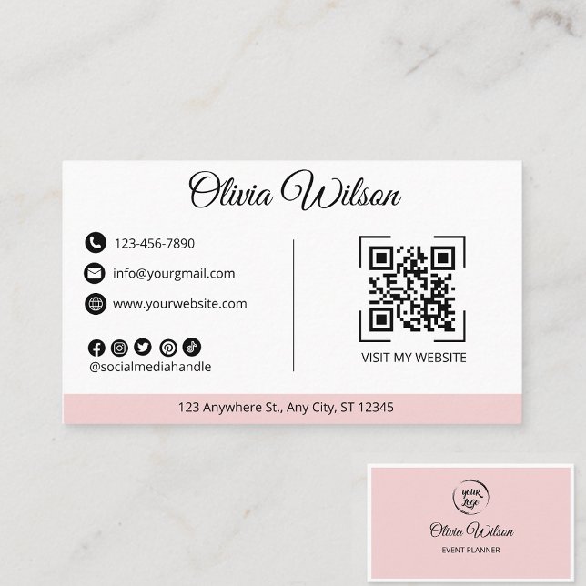 QR Code Visit my Website Modern Business Card (Creator Uploaded)