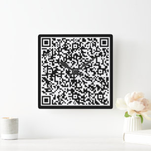 QR Code Wall Clock Personalised Your Own Design