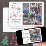 QR Code We Wish You a Merry Christmas 1 Photo Red Holiday Card<br><div class="desc">This year celebrate the joyful wonders of modern technology with a fun interactive QR code photo holiday card. Share one of your favourite pictures as well as an online video message, song, photo album, or other website. All text on this template is simple to personalise to include any wording, such...</div>