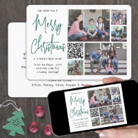 QR Code We Wish You Merry Christmas 5 Photo Green