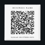 QR Code Website Link Black & White Business  Magnet<br><div class="desc">Create your own custom business magnet with a QR code website link. For more advanced customisation of this design,  please click the BLUE DESIGN TOOL BUTTON.</div>