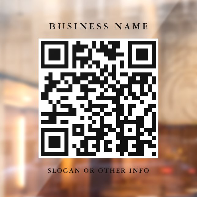 QR Code Website Link Simple Business Window Cling (Sheet 2)
