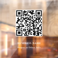 QR Code Website Link White Script Business
