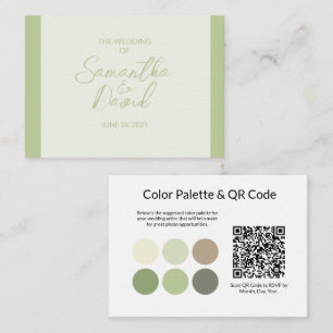 QR Code Wedding Attire Sage Enclosure Card