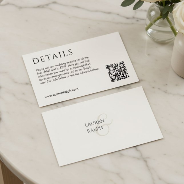 QR Code Wedding Details Enclosure Card (Creator Uploaded)