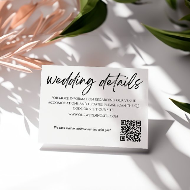 QR Code Wedding Details Enclosure Card (Creator Uploaded)