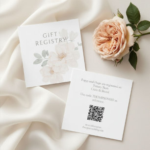 QR Code Wedding Gift Registry Enclosure Card