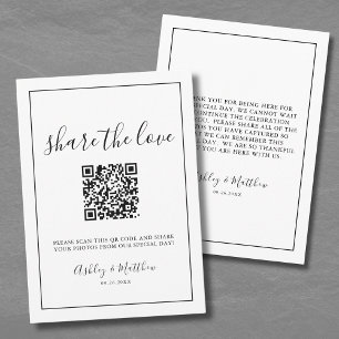 QR Code Wedding Photos Enclosure Card