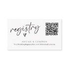 QR Code Wedding Registry Modern Simple Handwriting