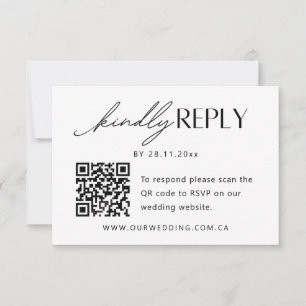 QR Code Wedding Rsvp Response Card