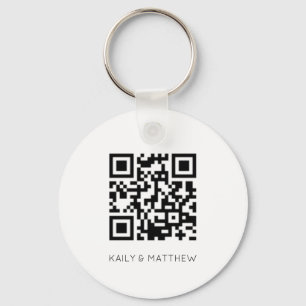   QR Code Wedding Save the date  Key Ring