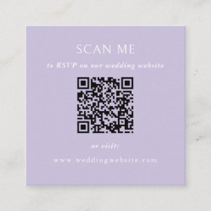 QR Code Wedding Website Enclosure Card