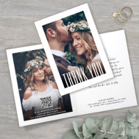QR Code Wedding Website Modern Photo & New Address