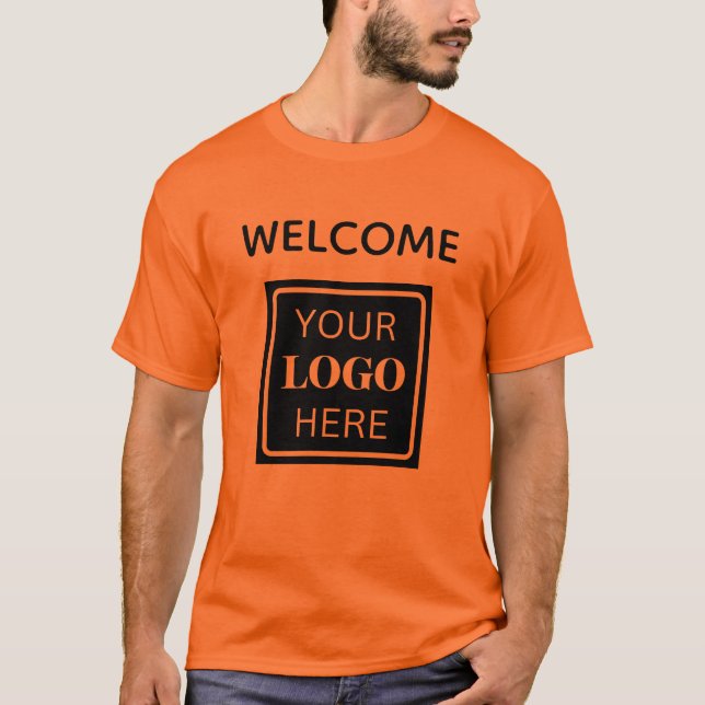 QR Code Welcome Business Logo T-Shirt (Front)
