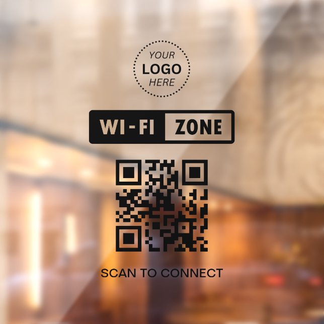 QR Code Wifi Business Logo Scan to Connect (Sheet 2)
