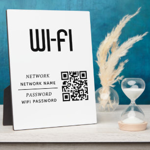 QR Code Wifi Network Name & Password  Plaque
