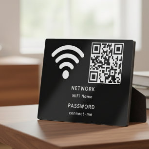QR Code Wifi Password and Network Personalised Plaque