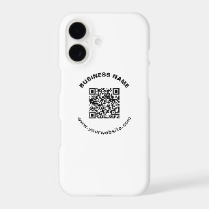 QR Code with Business Name Bold Circular Text