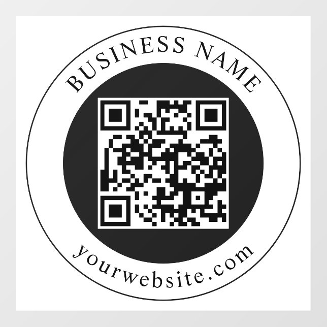 QR Code with Business Name Editable (Sheet)