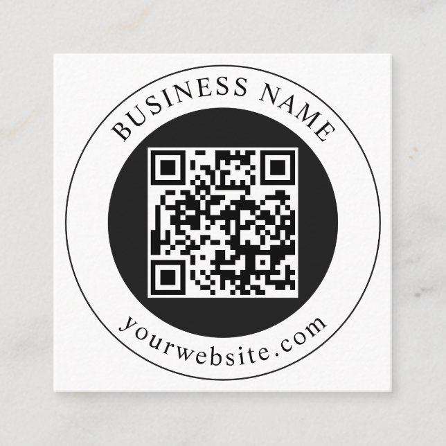 QR Code with Business Name Editable Loyalty Card (Front)