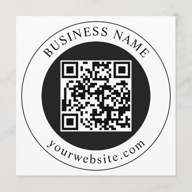 QR Code with Business Name Editable Programme (Front)