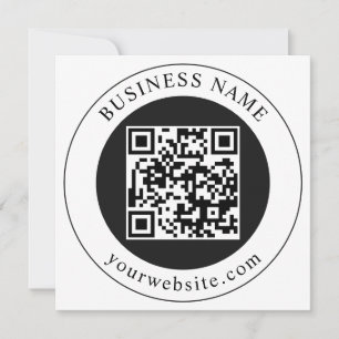 QR Code with Business Name Editable Save The Date