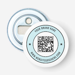 QR Code with Custom Text Magnetic Branding Design Bottle Opener