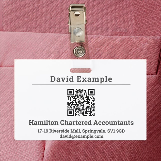 QR Code with Name & Business Badge ID Badge (Creator Uploaded)