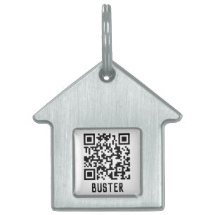 QR Code With Name Pet ID Tag