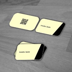 Qr Code Yellow Modern Artist Business Card