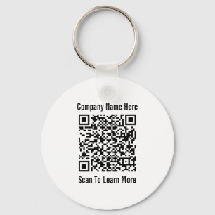 QR Code Your Logo Here 2-Sided Business Template Key Ring
