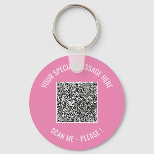 QR Code Your Special Message Modern Surprise Gift  Key Ring