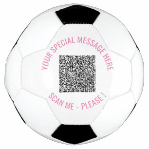 QR Code Your Special Message Modern Surprise Gift Soccer Ball