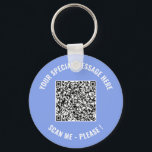 QR Code Your Special Message Surprise Keychain<br><div class="desc">Choose Colors and Font Keychain with Your Special QR Code Info and Custom Text Personalized Modern Keychains Gift - Add Your QR Code - Image or Logo - photo / Text - Name or other info / message - Resize and Move or Remove / Add Elements - Image / Text...</div>